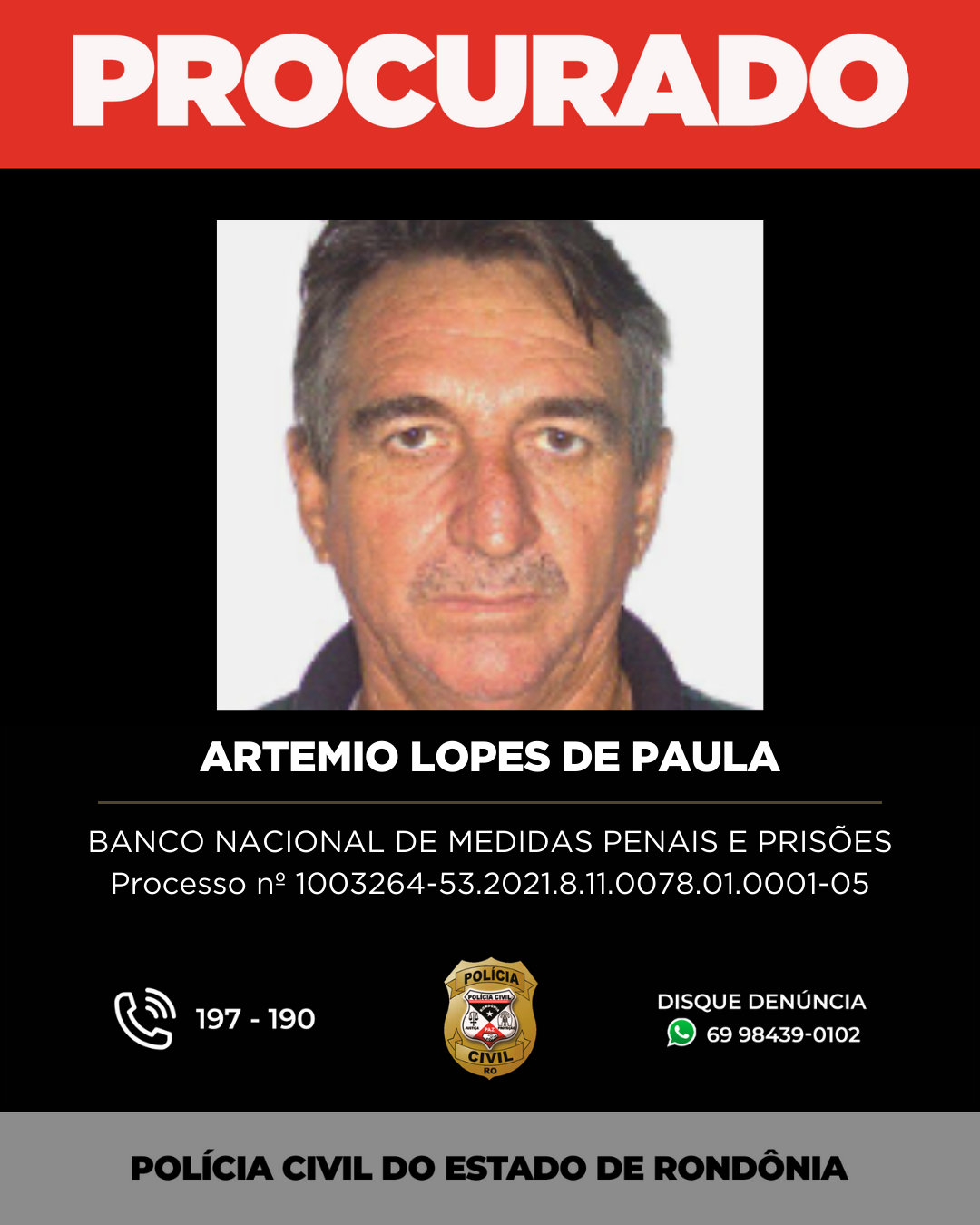 PROCURADO: ARTEMIO LOPES
