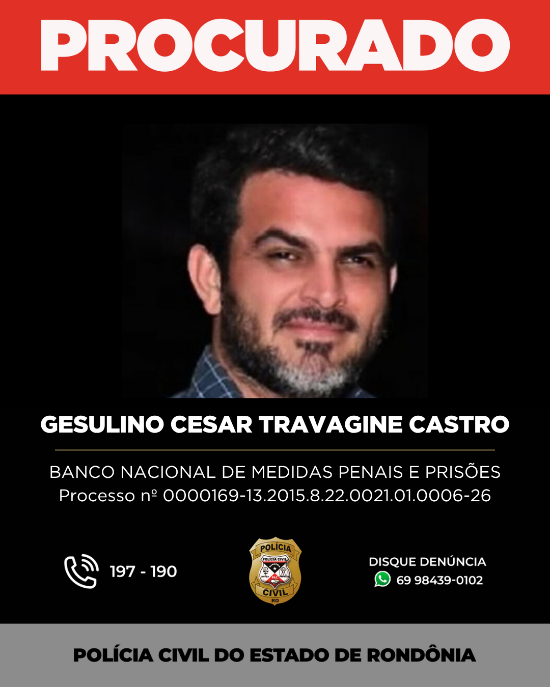 PROCURADO: GESULINO CESAR