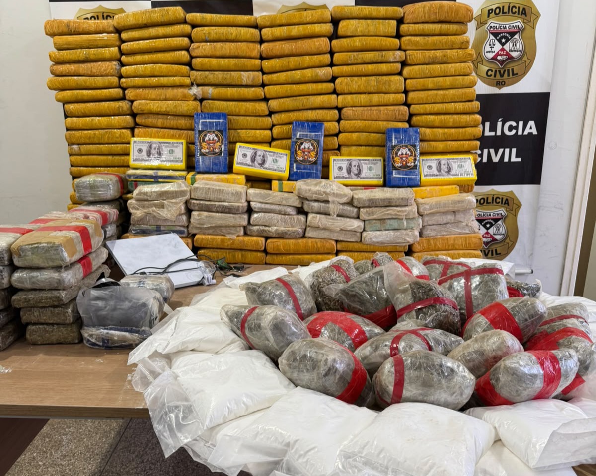 POLÍCIA CIVIL DE RONDÔNIA APREENDE APROXIMADAMENTE 244 KG DE DROGAS EM NOVA MAMORÉ